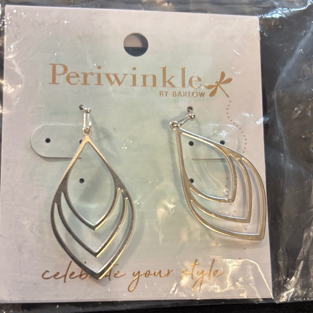 Periwinkle By Barlow Silver Layered Earrings